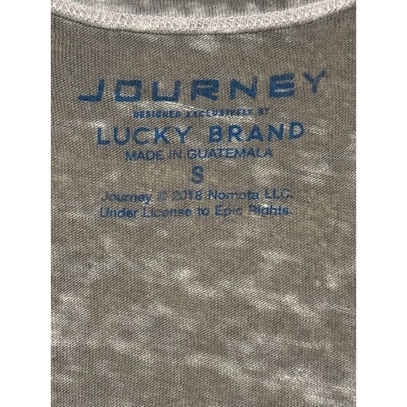 Journey Lucky Brand T-Shirt Tee Cold Shoulder Cutouts Gray Relaxed Size S - Picture 7 of 10